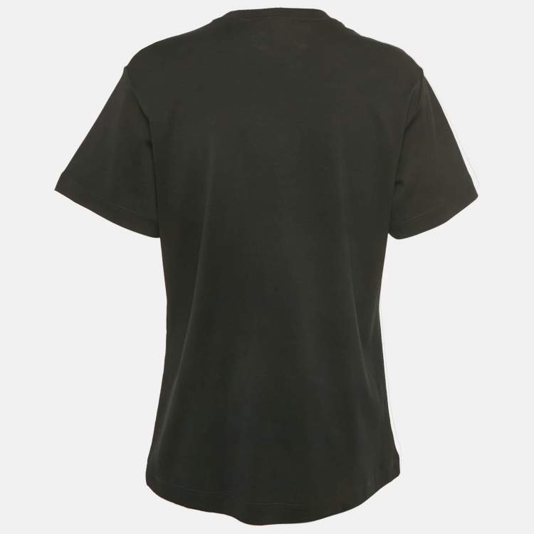 Pre Owned Louis Vuitton Black Nautical LV Cotton Crew Neck T-Shirt M