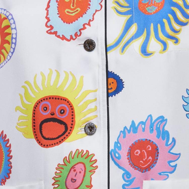 Pre Owned Louis Vuitton x Yayoi Kusama Multicolor Printed Silk Pajama Set M/S