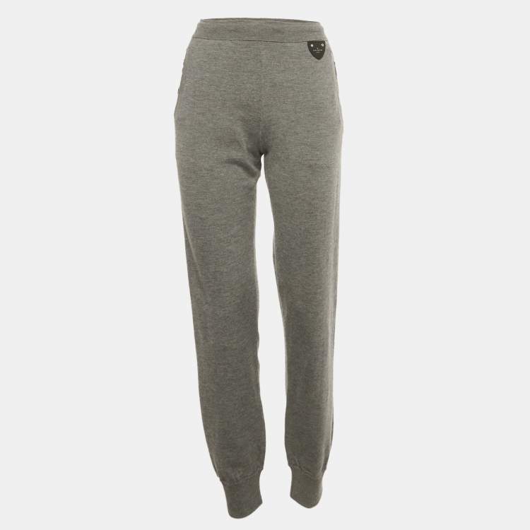 Pre Owned بنطلون كشمير رمادي لوي فيتون مقاس وسط (ميديام)