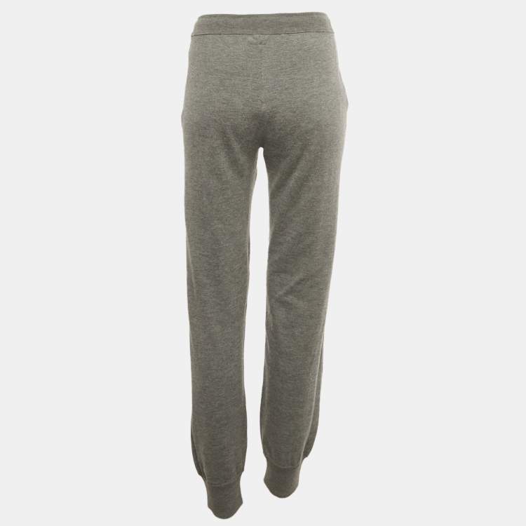 Pre Owned بنطلون كشمير رمادي لوي فيتون مقاس وسط (ميديام)