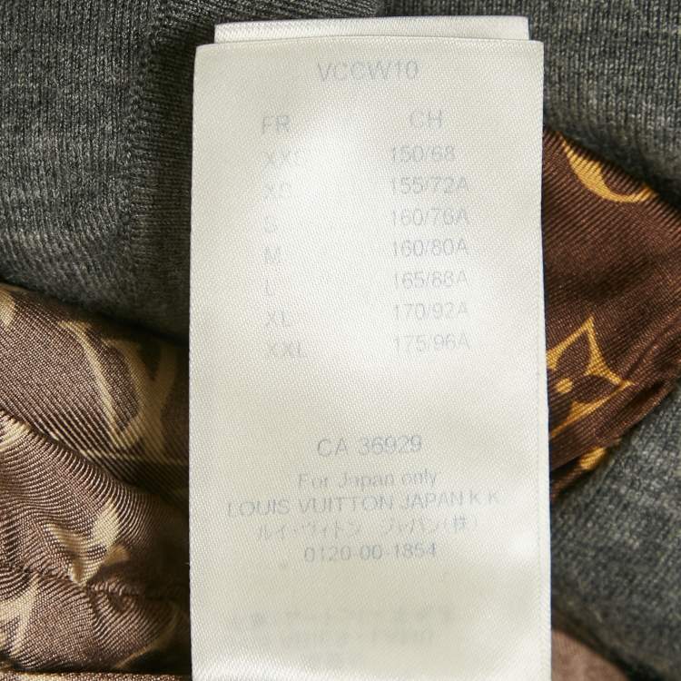 Pre Owned بنطلون كشمير رمادي لوي فيتون مقاس وسط (ميديام)