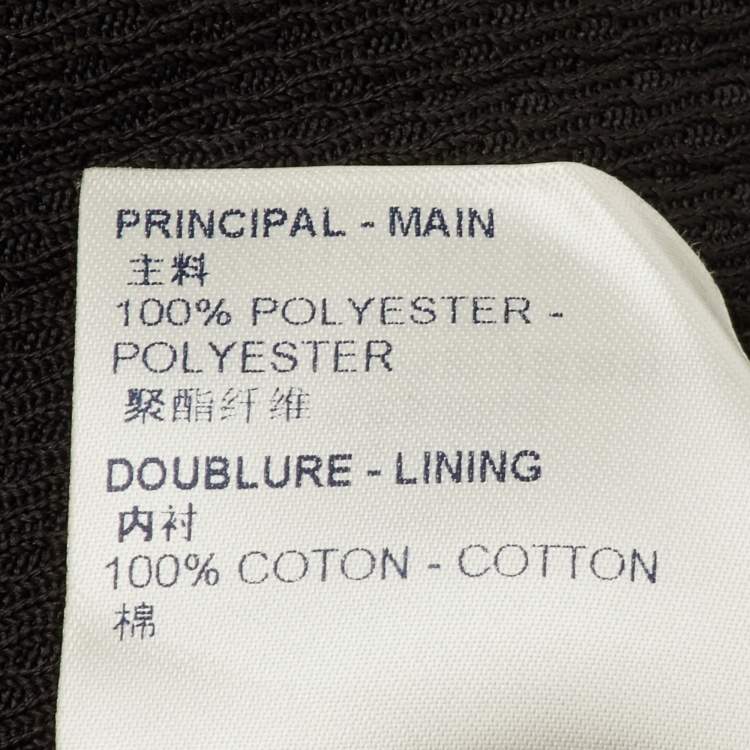 Pre Owned Louis Vuitton Brown/Black Monogram Crepe & Knit Reversible Bomber Jacket M 