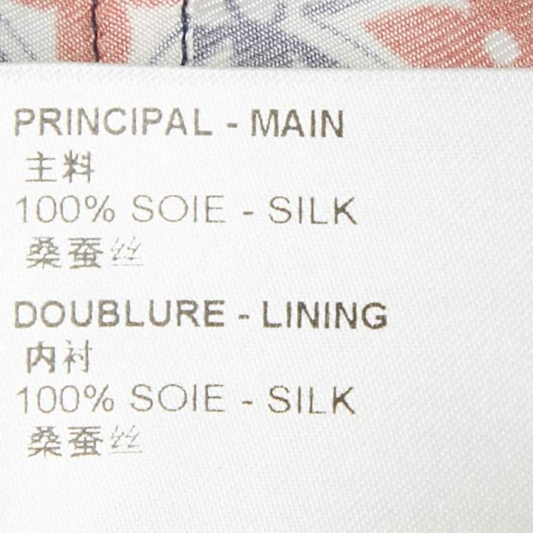 Pre Owned Louis Vuitton Black/White Monogram Print Silk Set S