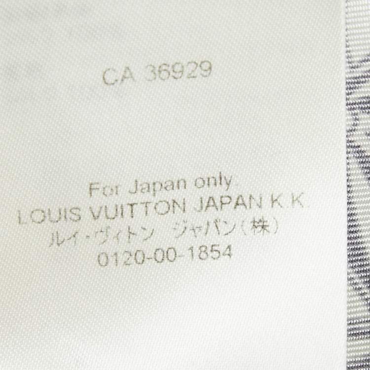 Pre Owned Louis Vuitton Black/White Monogram Print Silk Set S