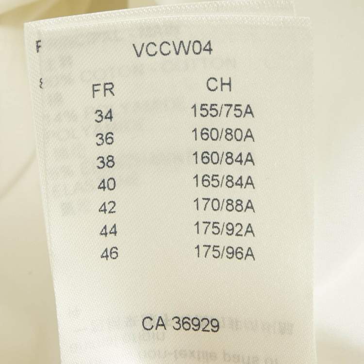 Pre Owned Louis Vuitton White Clove Applique Poplin Tiered Short Dress M