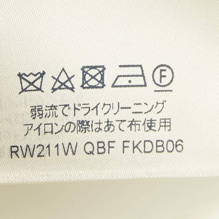 Pre Owned Louis Vuitton White Clove Applique Poplin Tiered Short Dress M