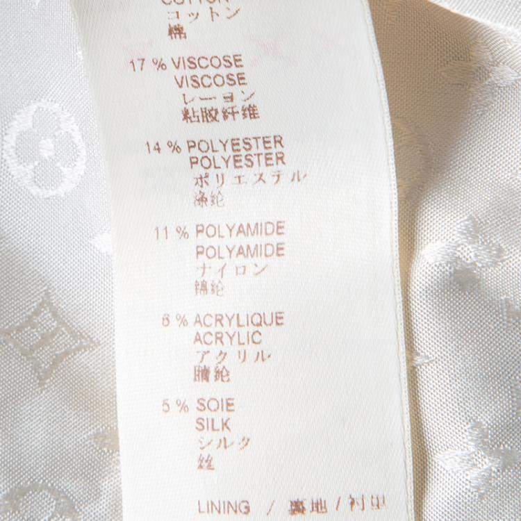 Pre Owned Louis Vuitton Paneled Leather Trim Corded Tie Detail Wrap Vest M