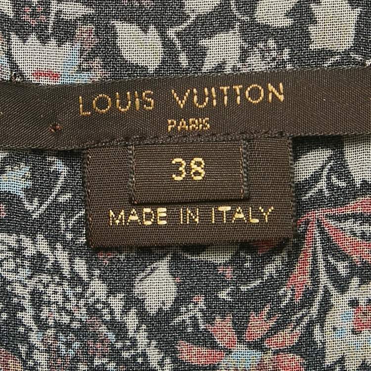 مملوكة مسبقًا Louis Vuitton Black Silk Asymmetrical Short Dress M