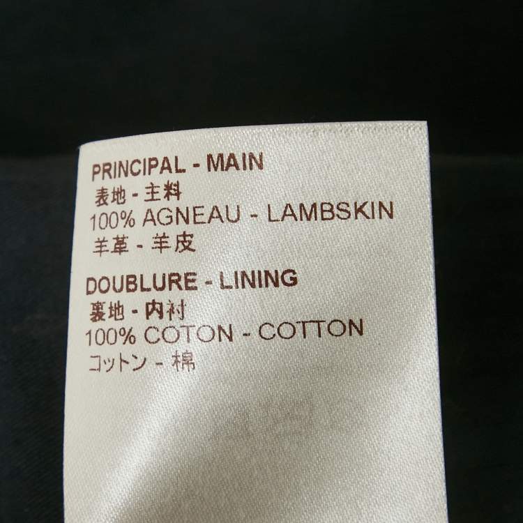 Pre Owned Louis Vuitton Navy Blue Suede & Cotton Knit Jacket M