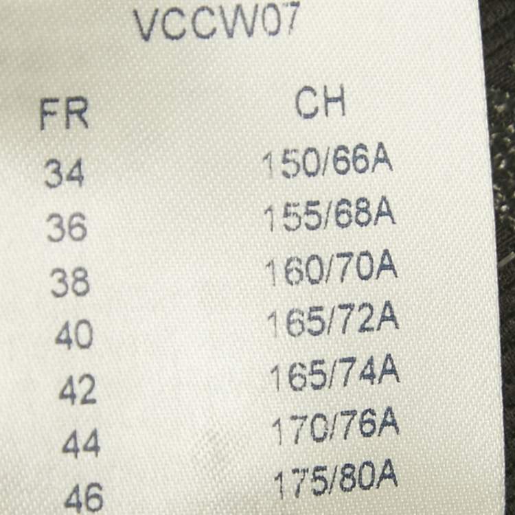 Pre Owned تنورة لوي فيتون جاكار مزهر أسود مقاس متوسط