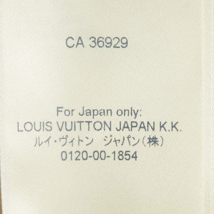 Pre Owned Louis Vuitton Cream Logo 3D Signature Knit Mini Skirt S