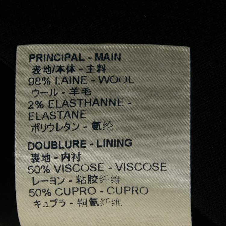 Pre Owned Louis Vuitton Black Wool Ruffle Detail Short Skirt M