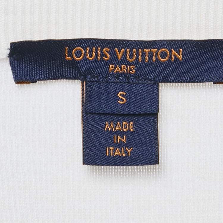 Pre Owned Louis Vuitton Cream Wool Balloon Sleeves Sweater S