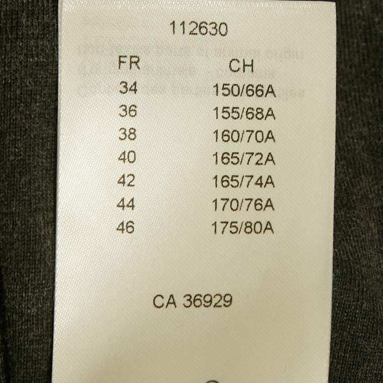 Pre Owned Louis Vuitton Grey Denim Flared Mini Skirt M