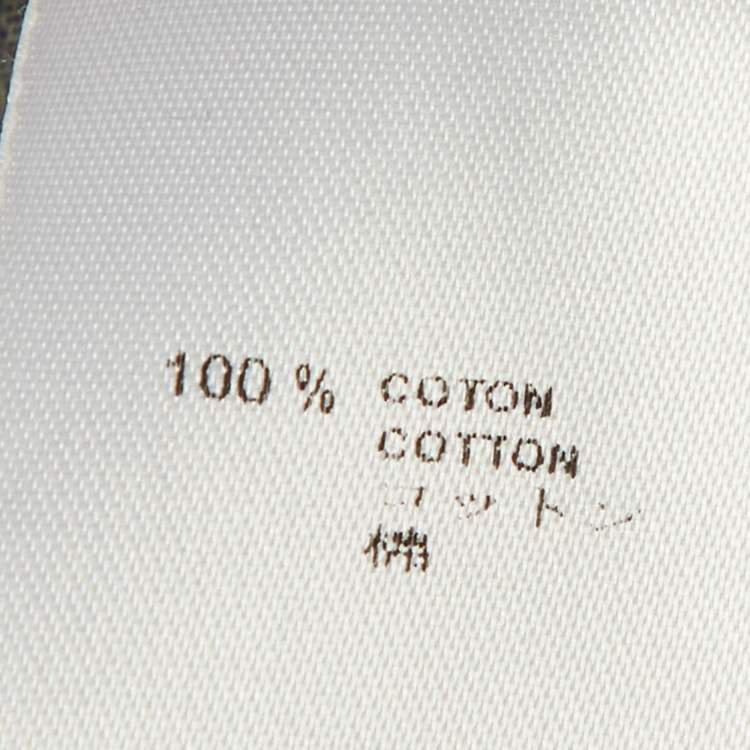 Pre Owned Louis Vuitton Grey Logo Patch Embellished Detail Cotton T-Shirt XL