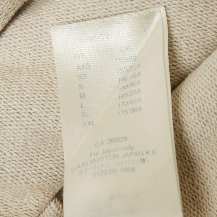 Pre Owned Louis Vuitton Blue Logo Applique Jersey T-Shirt S