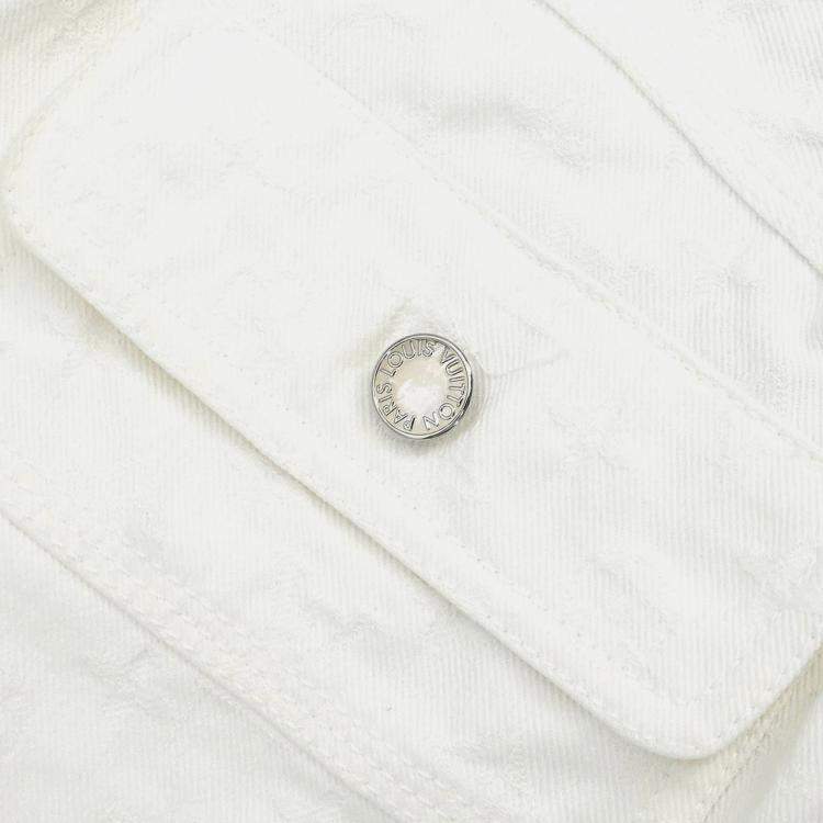 Pre Owned Louis Vuitton Setup Suit Jacket Skirt White IT 34