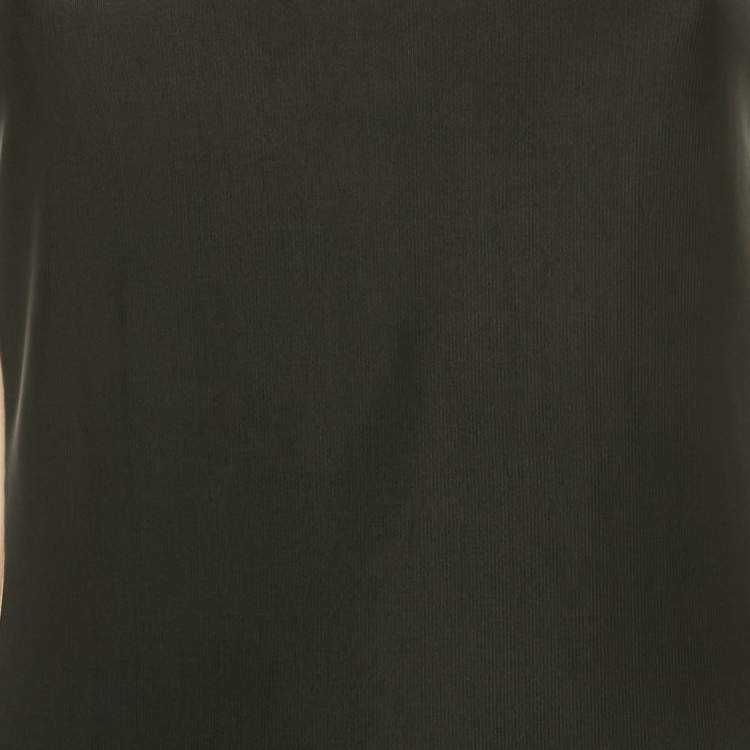 Pre Owned Louis Vuitton Black Embossed Monogram Tank Dress L