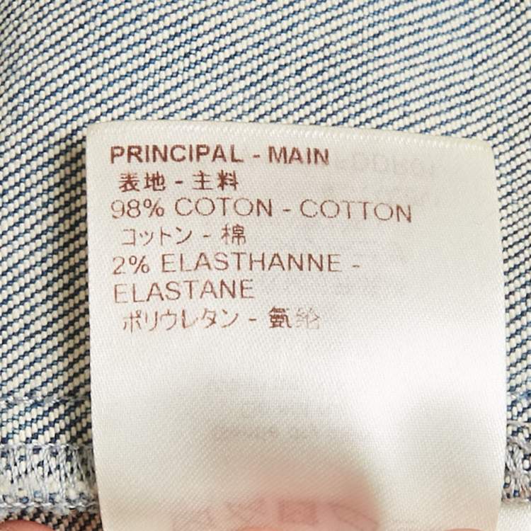 مملوكة مسبقًا Louis Vuitton Blue Denim Belted Mini Dress S