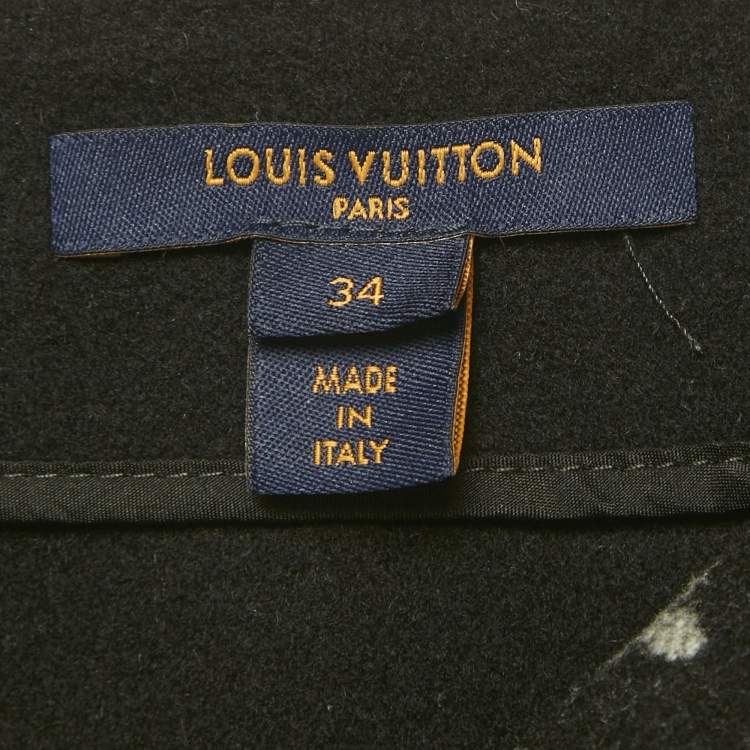 Pre Owned Louis Vuitton Black Monogram Martin Girl Mini Skirt S
