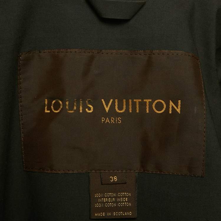 Pre Owned Louis Vuitton Black Cotton Trench Coat M