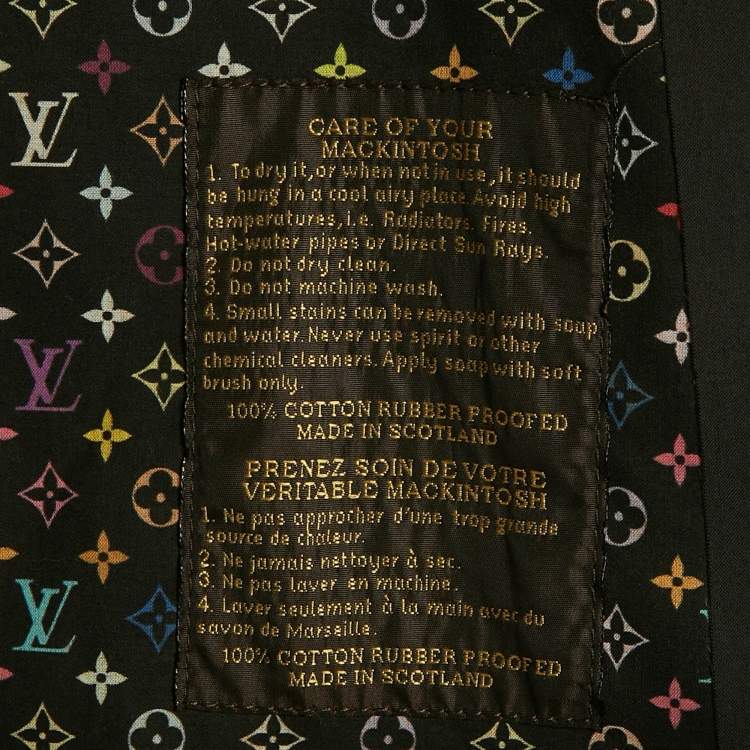 Pre Owned Louis Vuitton Black Cotton Trench Coat M