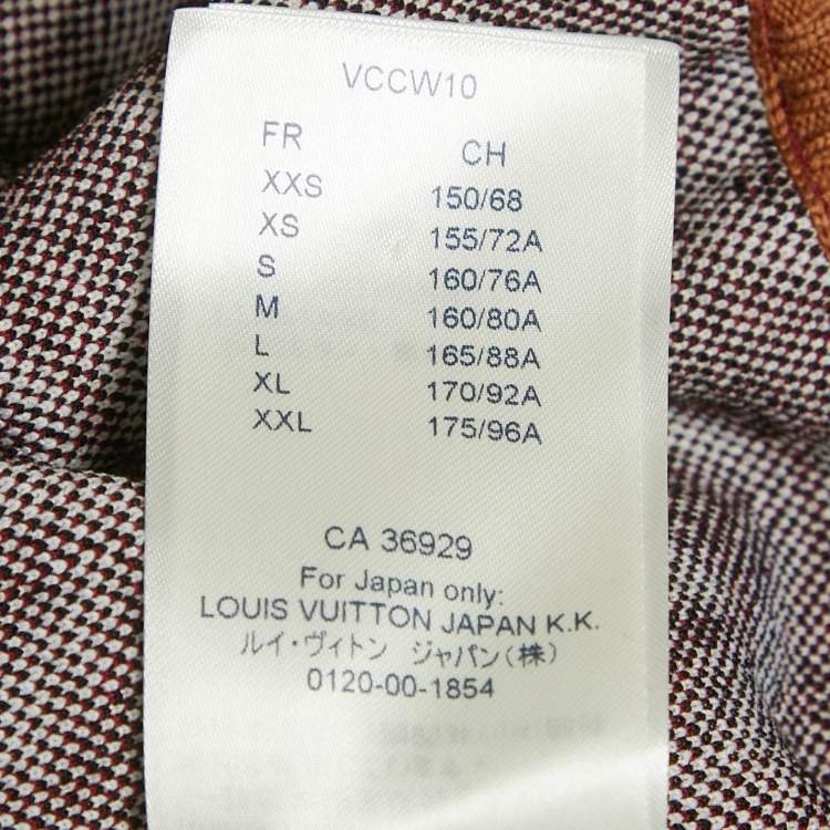 Pre Owned Louis Vuitton Burgundy Monogram Wool Knit Pullover XS