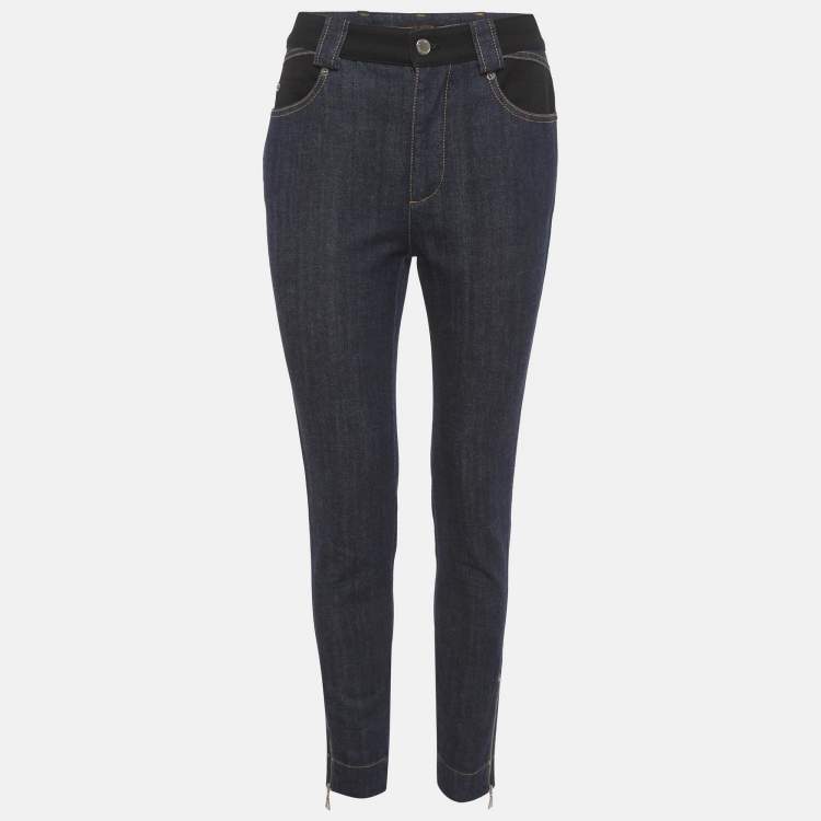 Pre Owned Louis Vuitton Dark Blue Slim Fit Jeans M/Waist 29" 
