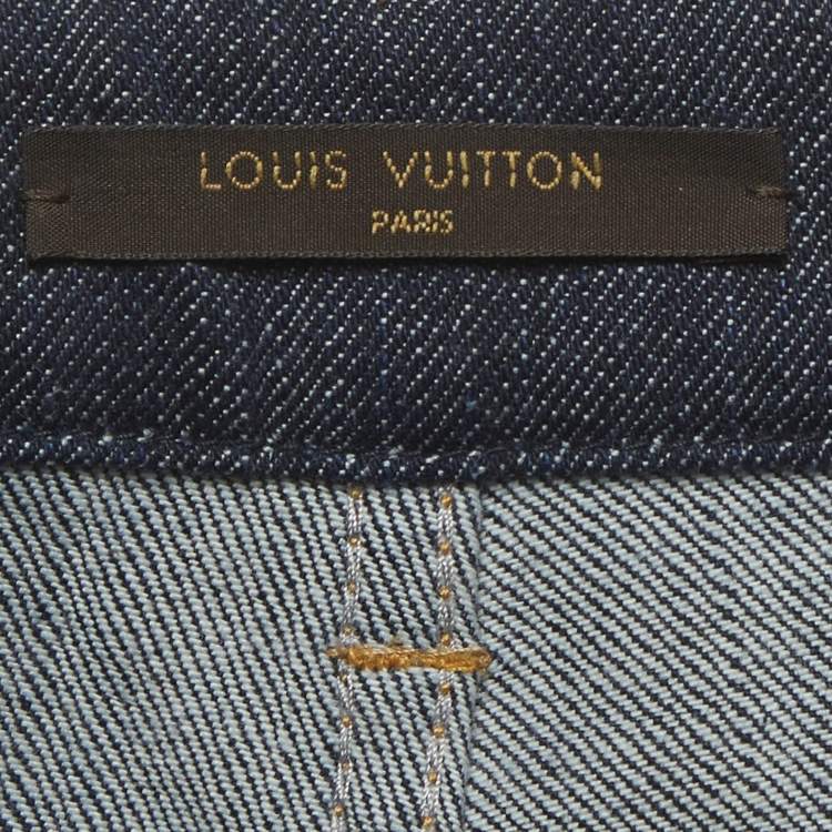 Pre Owned Louis Vuitton Dark Blue Slim Fit Jeans M/Waist 29" 