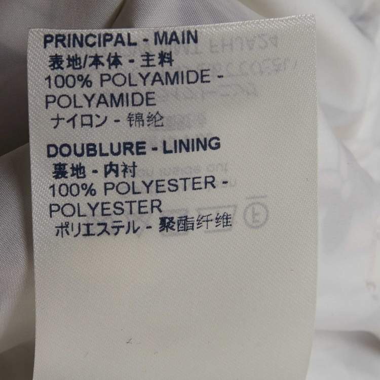 Pre Owned Louis Vuitton White Monogram Print Nylon Wind Breaker S