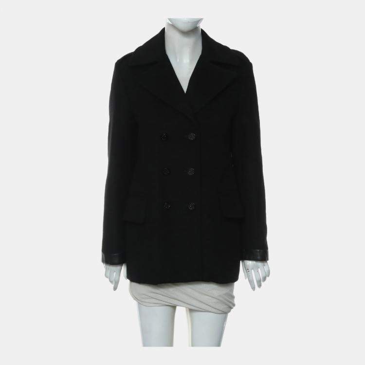 Pre Owned Louis Vuitton Double Breasted Wool Coat