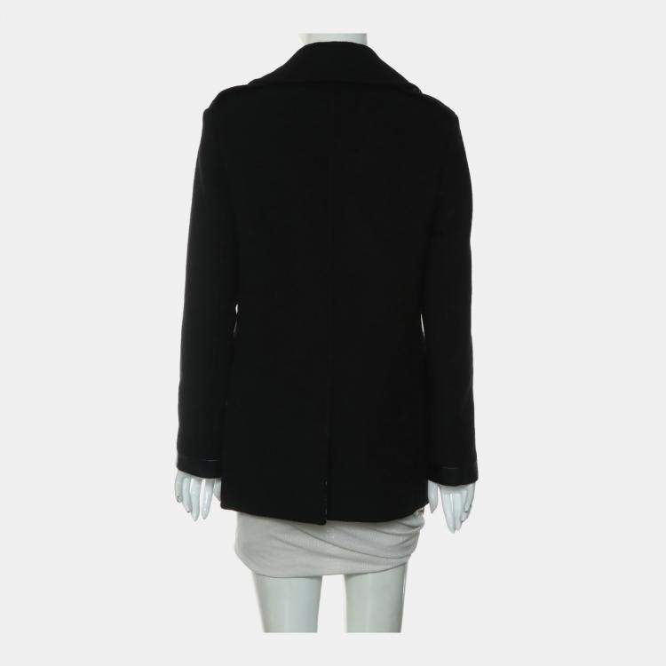 Pre Owned Louis Vuitton Double Breasted Wool Coat