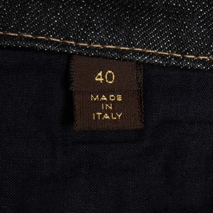 مملوكة مسبقًا Louis Vuitton Black Denim Slim Fit Jeans M/Waist 30"