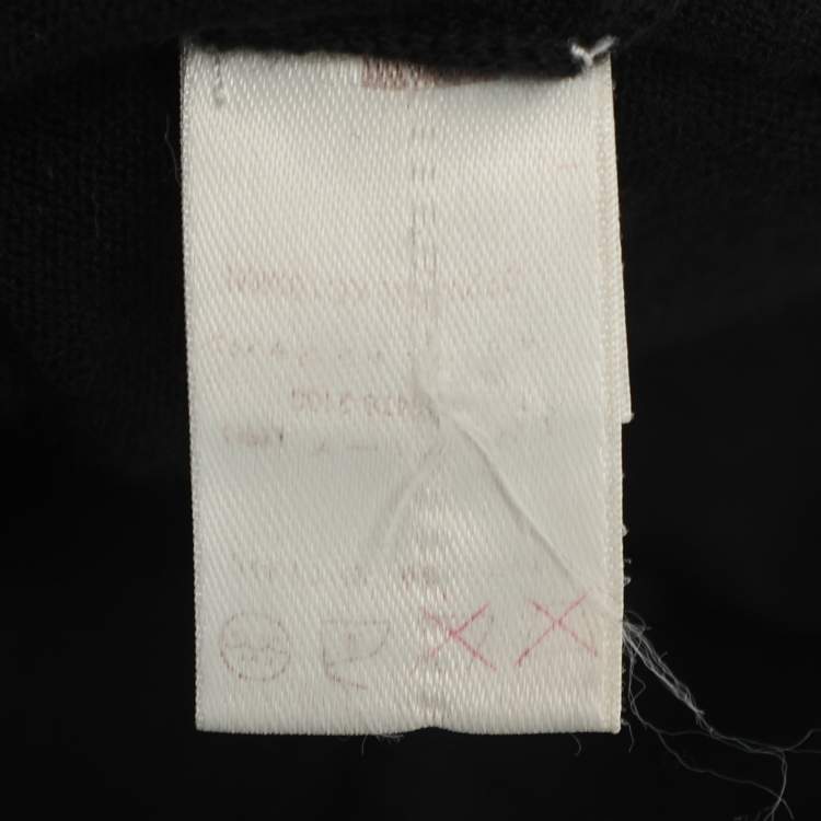 Pre Owned Louis Vuitton Black Knit Button Front Cardigan S