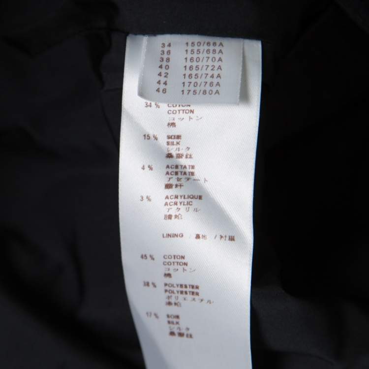 Pre Owned Louis Vuitton Black Sequin Grid Embellished Eyelet Lace Paneled Mini Skirt S