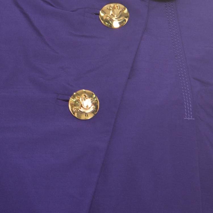Louis Vuitton Purple Logo Button Detail Shrug S Louis Vuitton | TLC