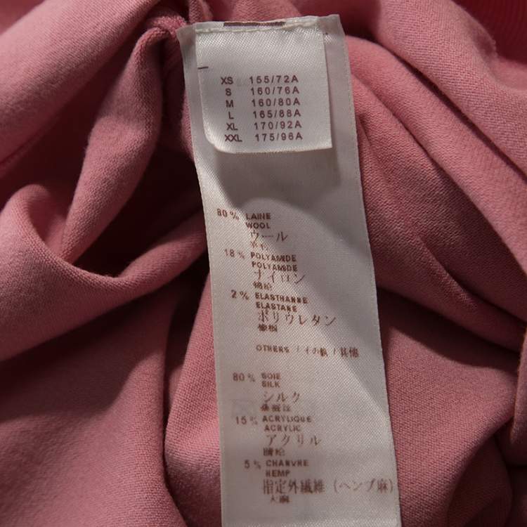 Pre Owned Louis Vuitton Pink Knit Sequin Embellished Detachable Collar Top L