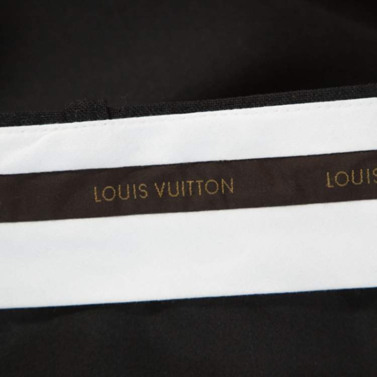 Pre Owned Louis Vuitton Black Mohair Bow Detail Flared Trousers M 