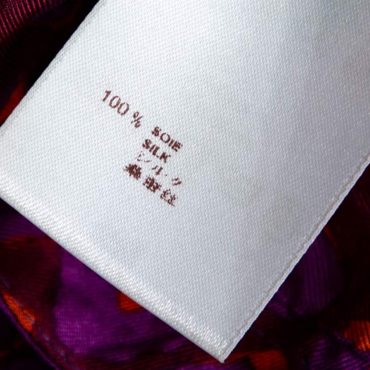 Pre Owned Louis Vuitton Bordeaux Leopard Print Silk Blouse M