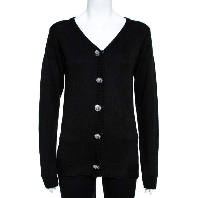 Louis Vuitton Mixed Stripes Knit Cardigan Black Stripe. Size M0