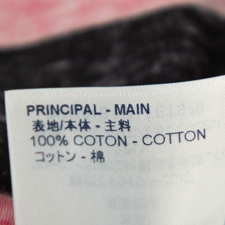 Pre Owned Louis Vuitton Black & Pink Logo Checkered Knit Sleeveless Top M