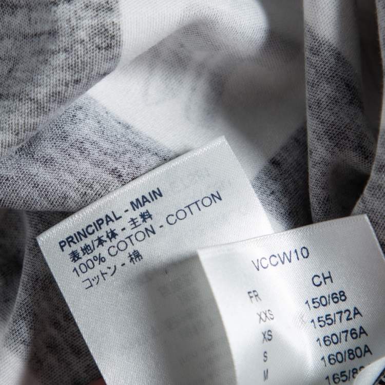 Pre Owned Louis Vuitton Monochrome Twist Lock Printed Crewneck T-Shirt XL