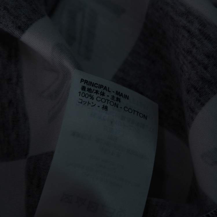 Pre Owned Louis Vuitton Monochrome Twist Lock Printed Crewneck T-Shirt XL