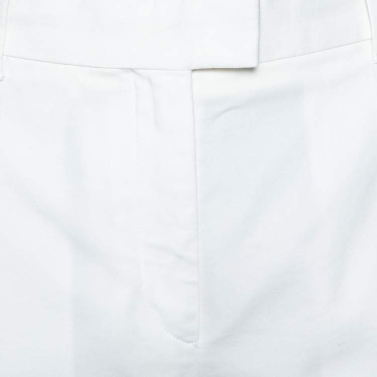 Pre Owned Louis Vuitton White Cotton Shorts S
