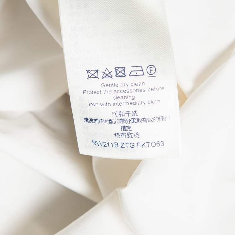 Pre Owned Louis Vuitton White Cotton Neck Strap Detail Sleeveless Oversized Shirt S