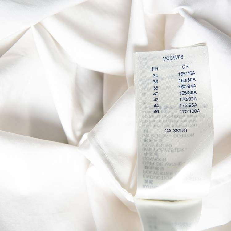 Pre Owned Louis Vuitton White Cotton Neck Strap Detail Sleeveless Oversized Shirt S