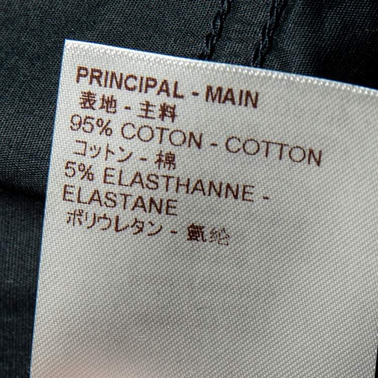 Pre Owned Louis Vuitton Navy Blue Denim Patch Pocket Detail Flared Leg Cropped Jeans L