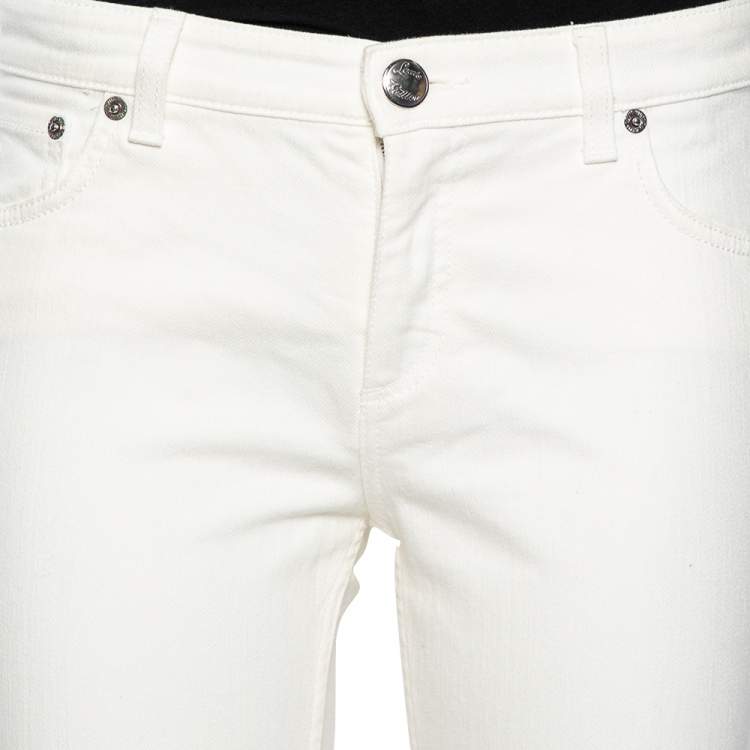 Pre Owned Louis Vuitton White Denim Jeans M
