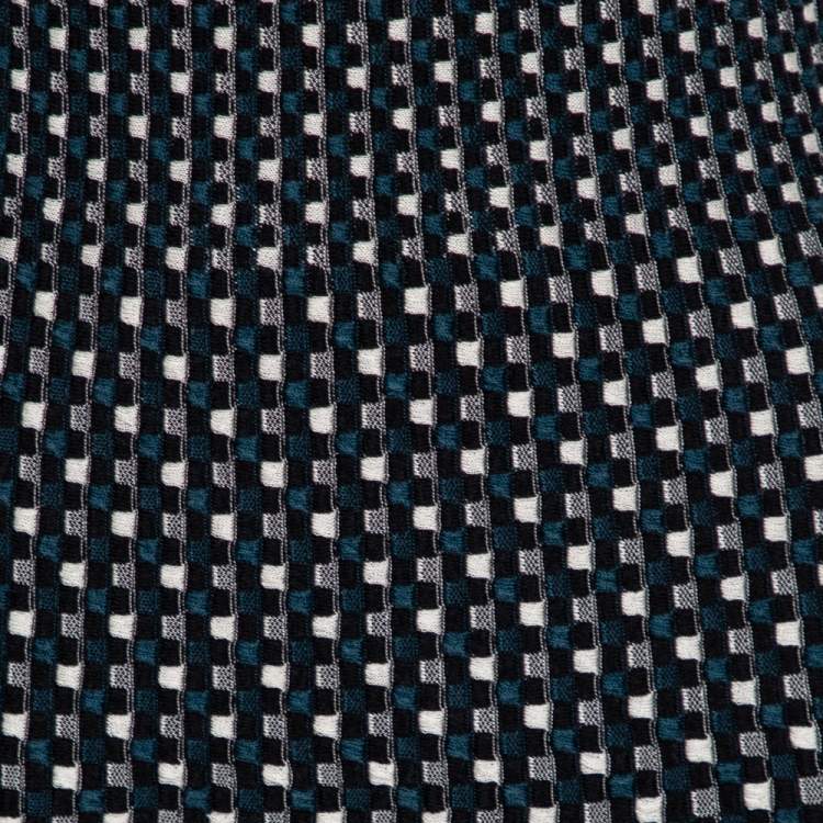 Pre Owned Louis Vuitton Multicolored Silk Knit Flared Short Dress M