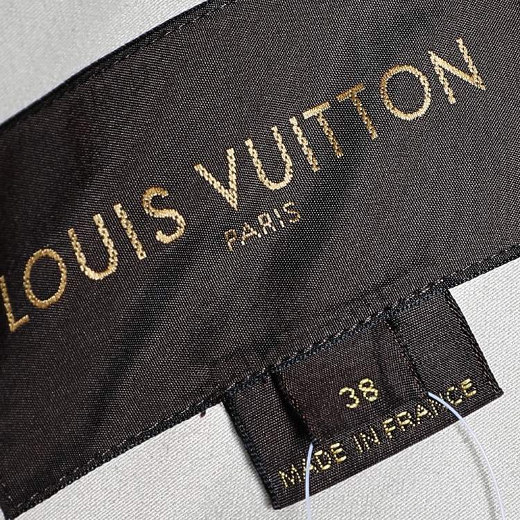 Pre Owned Louis Vuitton Beige Cotton & Wool Inset Detailed Trench Coat S